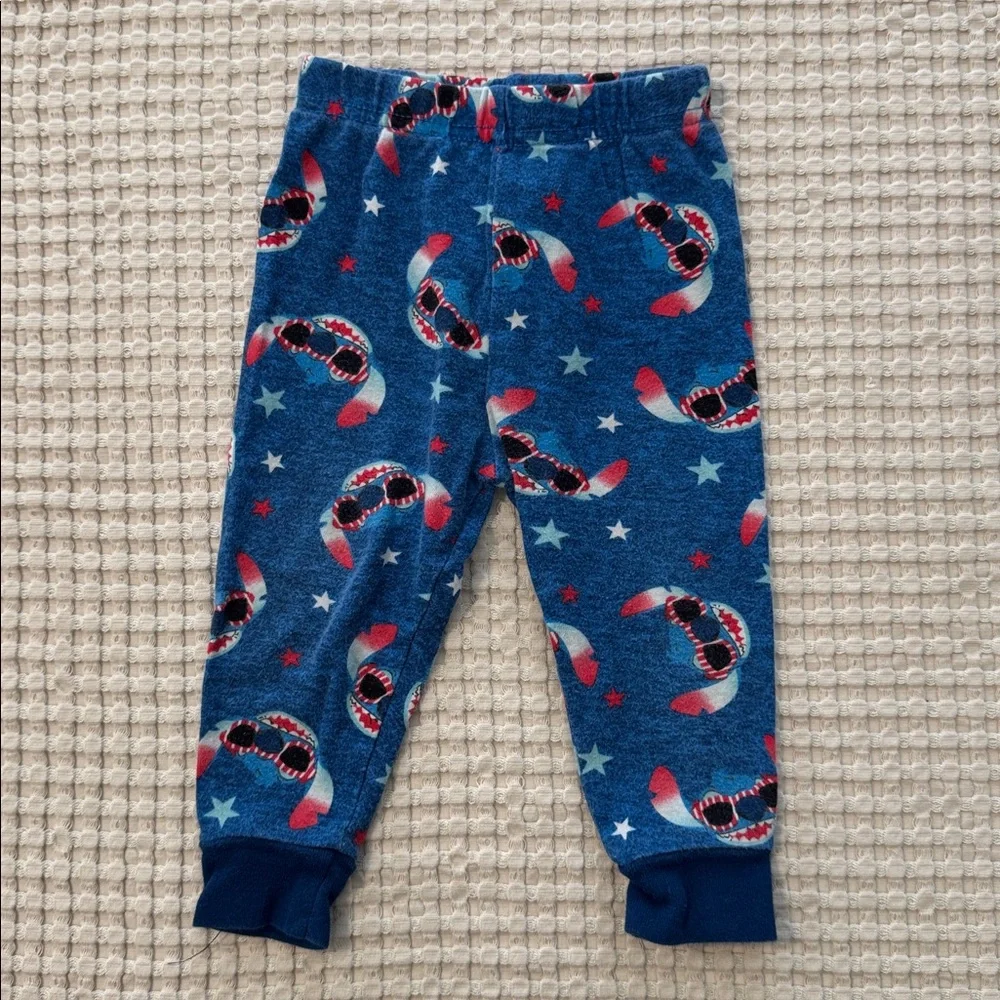 Disney Lilo & Stitch Toddler Pajamas Short Sleeve Unisex PJ Set Red White & Blue